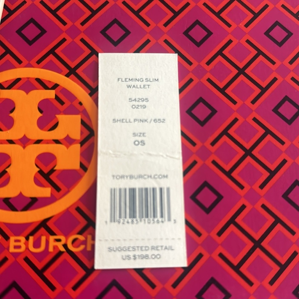 Tory Burch Fleming slim Wallet BNWTs 🥰 in shell pink. - Picture 4 of 5